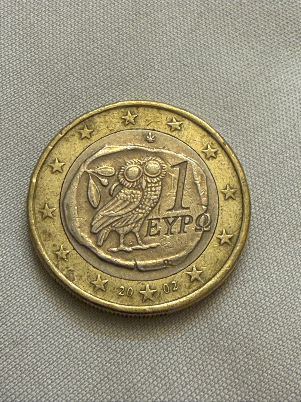 2002 Greece 1 Euro Coin Ancient Athenian Owl Tetradrachm Circulated World